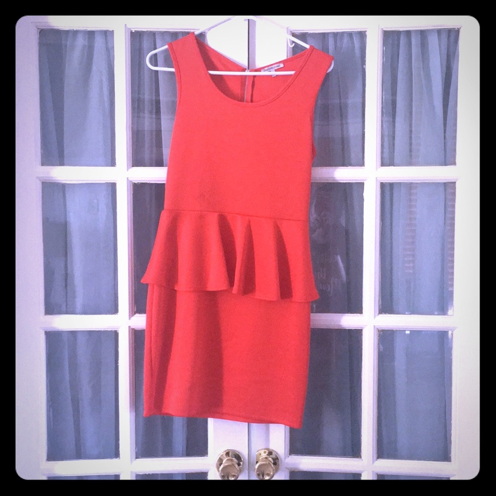 Super sexy red mini dress with the back cut out